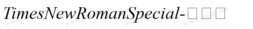 TimesNewRomanSpecial字体转换