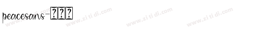peacesans字体转换