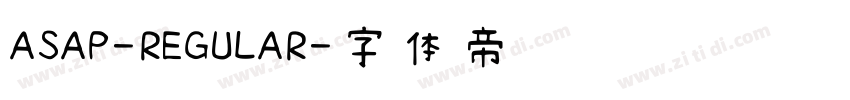 ASAP-REGULAR字体转换