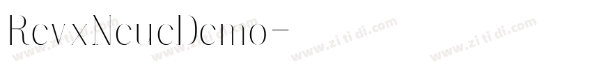 RevxNeueDemo字体转换
