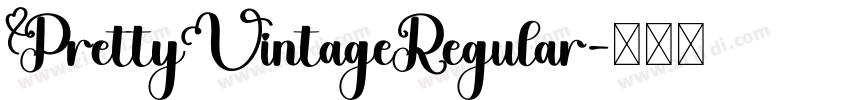 PrettyVintageRegular字体转换