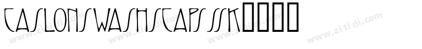CaslonSwashSCapsSSK字体转换