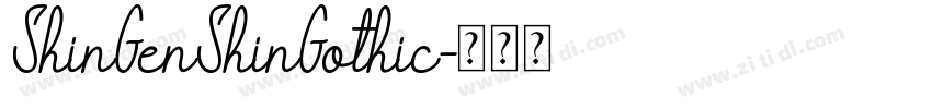 ShinGenShinGothic字体转换 ShinGenShinGothic字体转换
