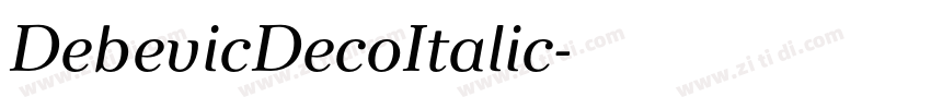 DebevicDecoItalic字体转换