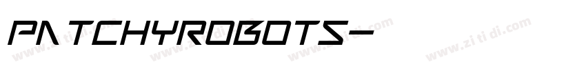 PatchyRobots字体转换