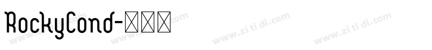 RockyCond字体转换