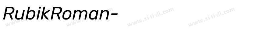 RubikRoman字体转换
