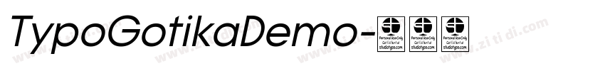 TypoGotikaDemo字体转换