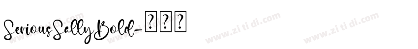 SeriousSallyBold字体转换