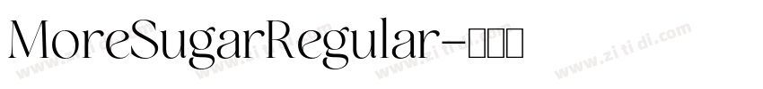 MoreSugarRegular字体转换