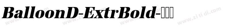 BalloonD-ExtrBold字体转换