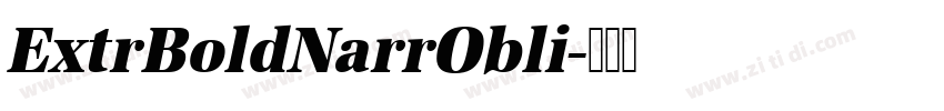 ExtrBoldNarrObli字体转换
