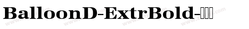 BalloonD-ExtrBold字体转换