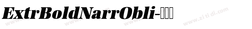 ExtrBoldNarrObli字体转换