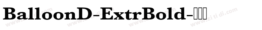 BalloonD-ExtrBold字体转换