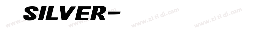 像素silver字体转换