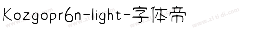 Kozgopr6n-light字体转换