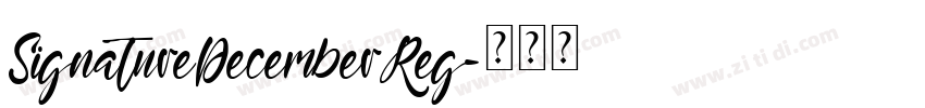 SignatureDecemberReg字体转换