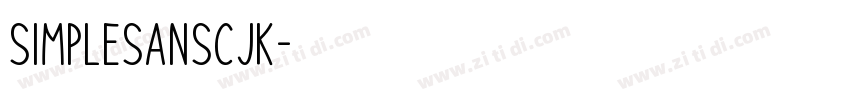 SimpleSansCJK字体转换