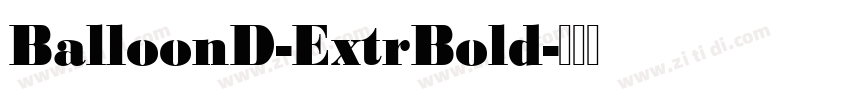 BalloonD-ExtrBold字体转换