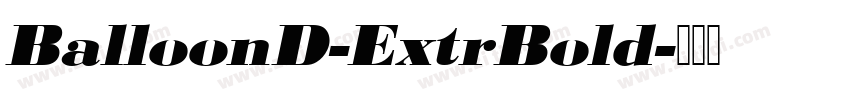 BalloonD-ExtrBold字体转换