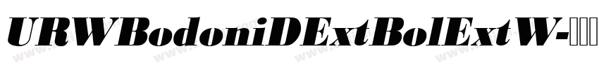 URWBodoniDExtBolExtW字体转换