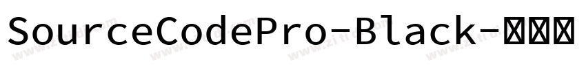 SourceCodePro-Black字体转换