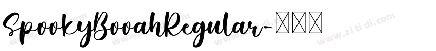 SpookyBooahRegular字体转换