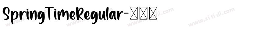 SpringTimeRegular字体转换
