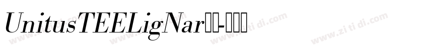 UnitusTEELigNar字体字体转换