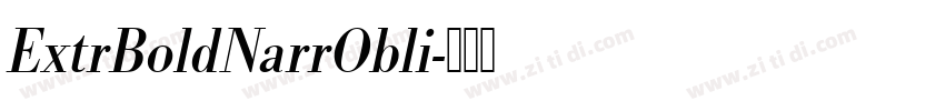 ExtrBoldNarrObli字体转换