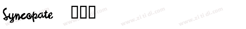 Syncopate字体转换