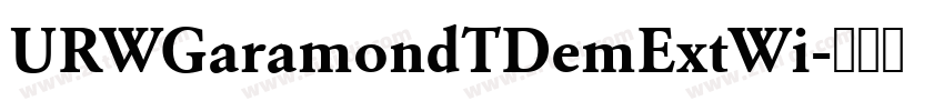 URWGaramondTDemExtWi字体转换 URWGaramondTDemExtWi字体转换