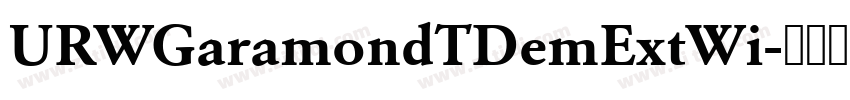 URWGaramondTDemExtWi字体转换 URWGaramondTDemExtWi字体转换