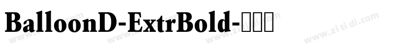 BalloonD-ExtrBold字体转换