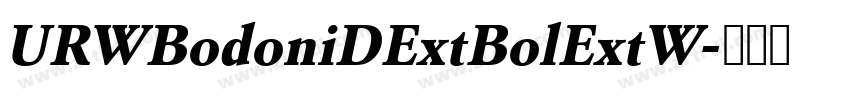 URWBodoniDExtBolExtW字体转换