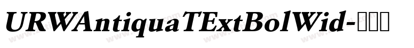URWAntiquaTExtBolWid字体转换