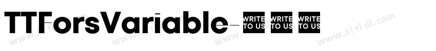 TTForsVariable字体转换