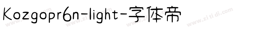Kozgopr6n-light字体转换