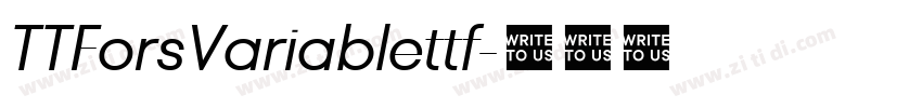 TTForsVariablettf字体转换