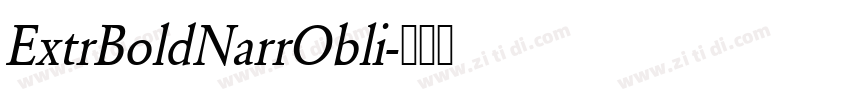 ExtrBoldNarrObli字体转换