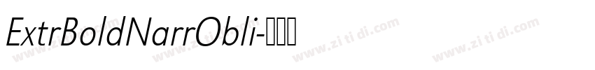 ExtrBoldNarrObli字体转换