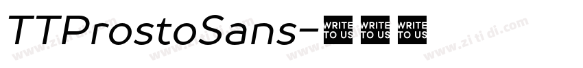 TTProstoSans字体转换