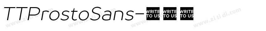TTProstoSans字体转换