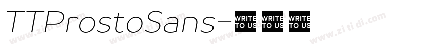 TTProstoSans字体转换