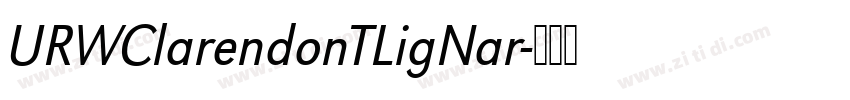 URWClarendonTLigNar字体转换