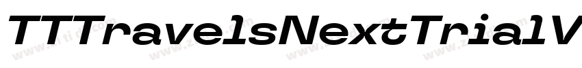 TTTravelsNextTrialVa字体转换