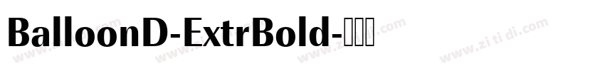 BalloonD-ExtrBold字体转换