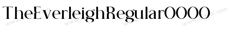 TheEverleighRegular字体转换