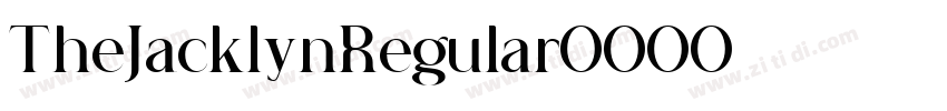 TheJacklynRegular字体转换